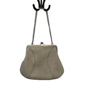 Vtg Hong Kong Beaded Clutch Purse Evening Bag Formal Prom Wedding White Ivory